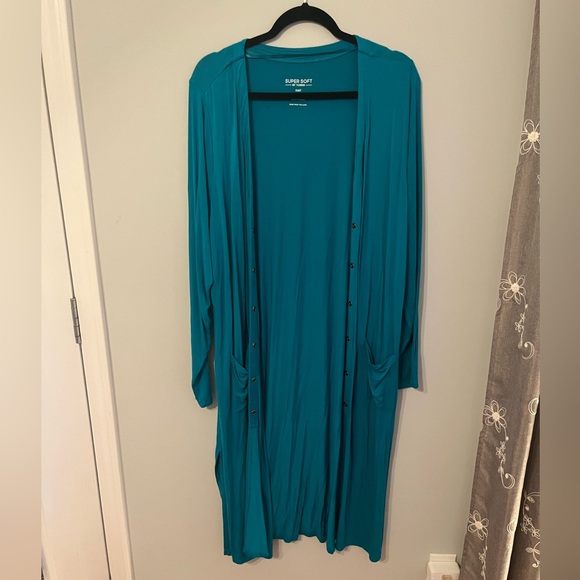 Torrid Teal Knit Long Cardigan - Picture 2 of 6